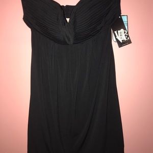 Black strapless dress
